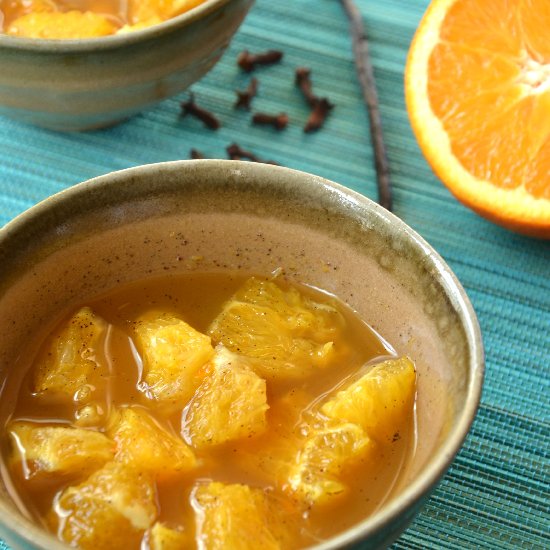 Cold spicy orange soup