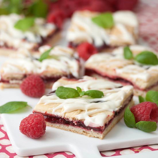 Frosted Raspberry Pie Bars