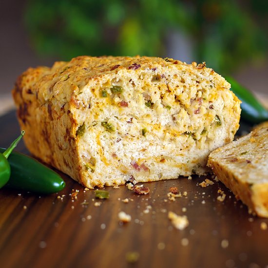 Loaded Jalapeño Popper Beer Bread