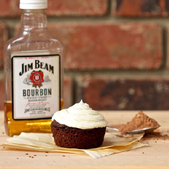 Black and Bourbon Cupcakes