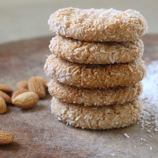 Chewy Coconut & Almond Cookies