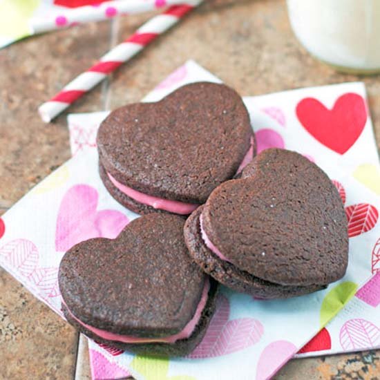 Chocolate Berry Sandwich Cookies