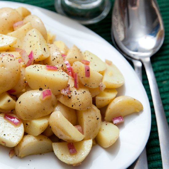 Potatoes in a Red Onion Mustard