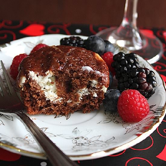 Chocolate Cupcake With Cheesecake