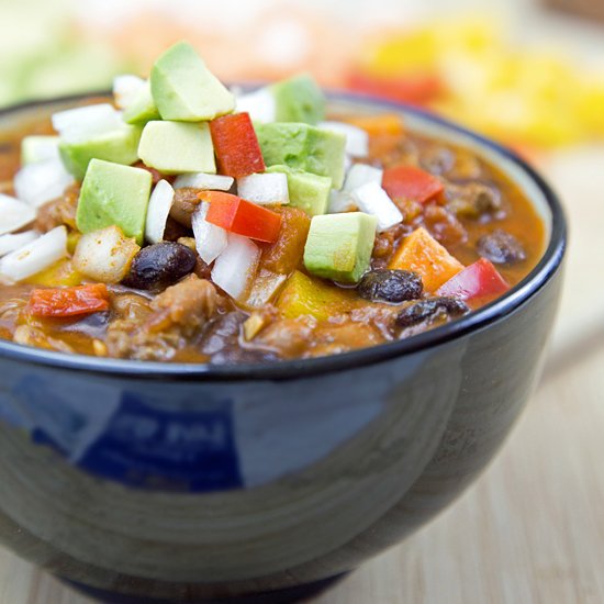 Skinny Sweet Potato and Bean Chili