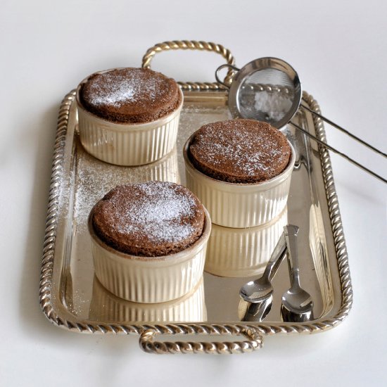 Bittersweet Chocolate Soufflés