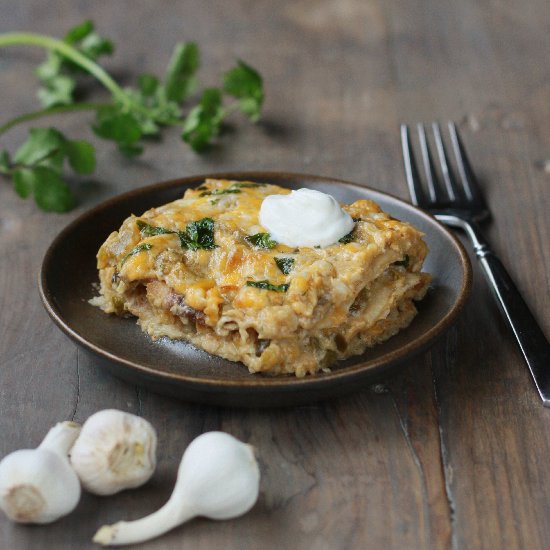 Tomatillo Chicken Lasagna