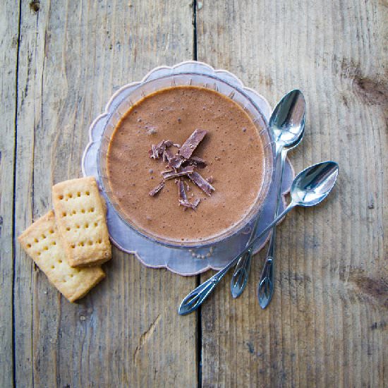 Chocolate Mousse with Shortbread