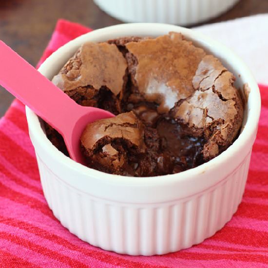 Hot Fudge Brownies for Two