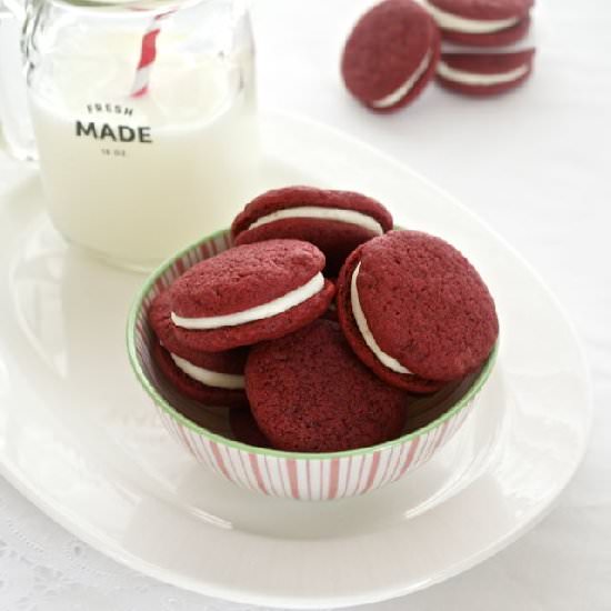 Homemade Red Velvet Cookies