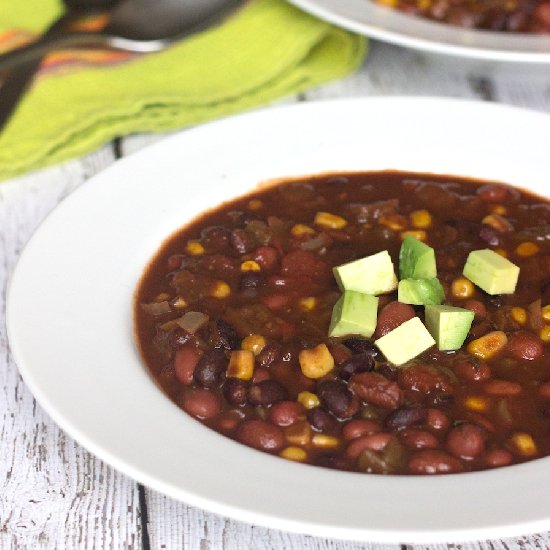 Easy Slow Cooker Two Bean Chili