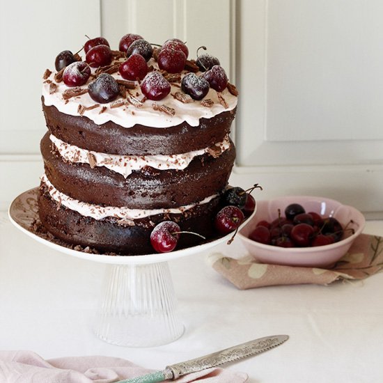 Dark Chocolate Cherry Cake