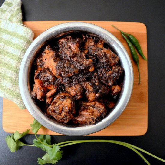 Peppery Black Chicken