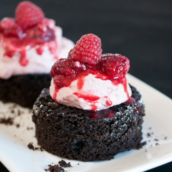 Chocolate Cake w/ Raspberry Mousse