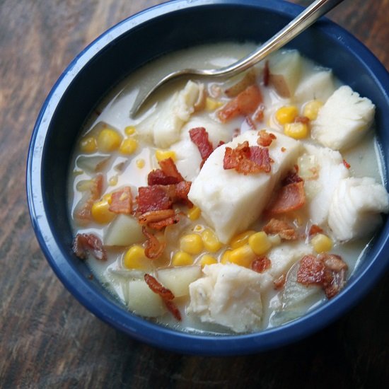 Corn and Cod Chowder