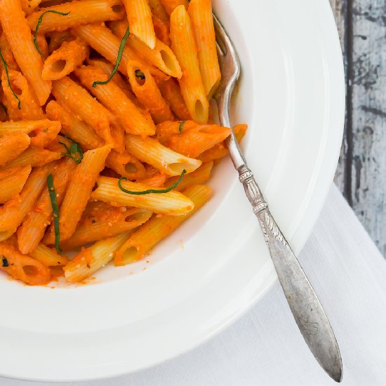 Penne alla Roasted Red Pepper Sauce