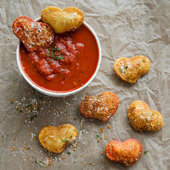 Fried Ravioli Hearts