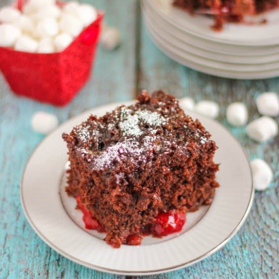 Chocolate Cherry Marshmallow Cake