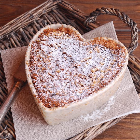 Chocolate almond Valentine crostata