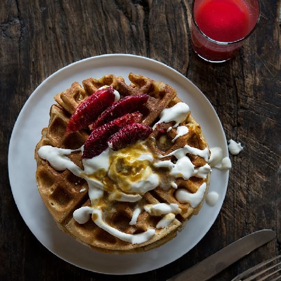 Meyer Lemon + Poppy Seed Waffles