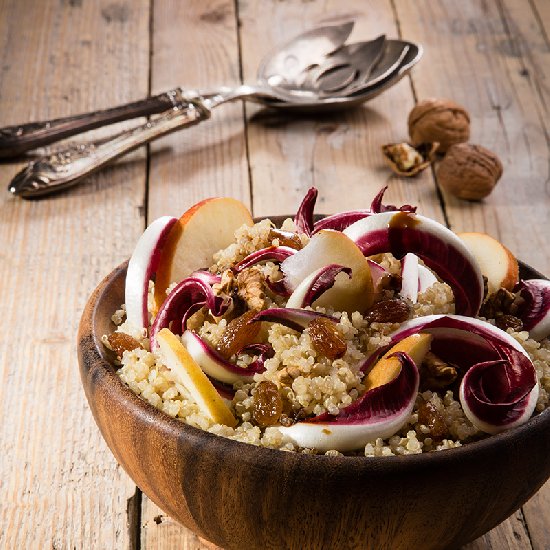 Quinoa and red chicory salad