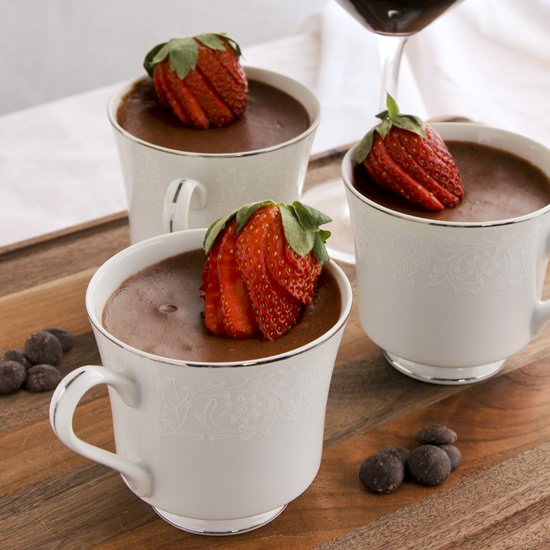 Wine and Cayenne Chocolate Mousse