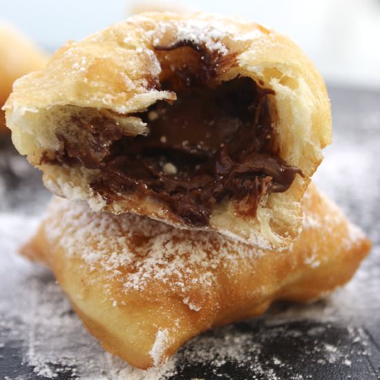 Nutella Filled Chocolate Beignets