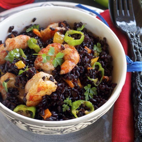 Black Venere Rice Stir-Fry