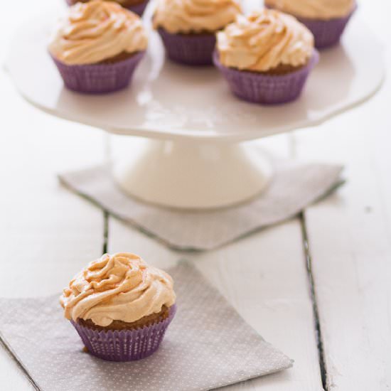 Pumpkin and almond cupcakes