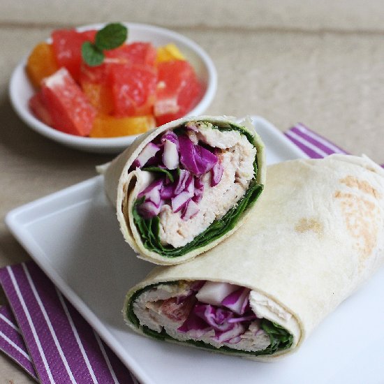 Turkey Wrap & Grapefruit Dressing