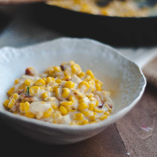 Dressed-up creamed corn