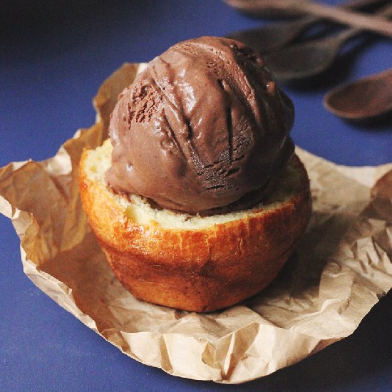 Nutella Ice Cream in Brioche