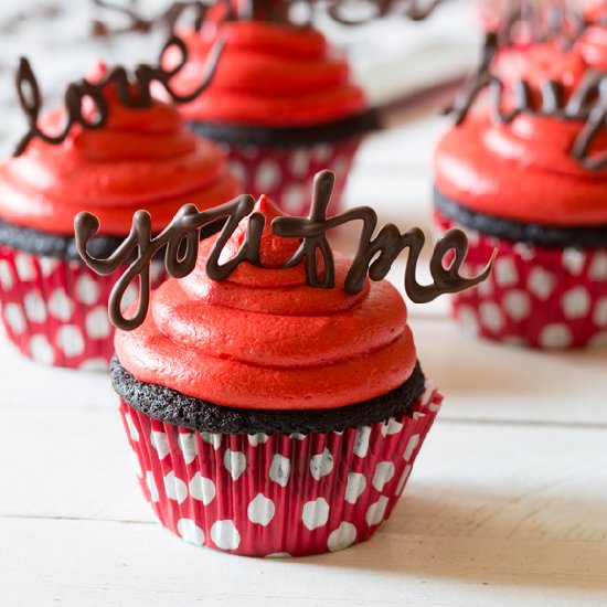 Red Velvet Frosting Cupcakes