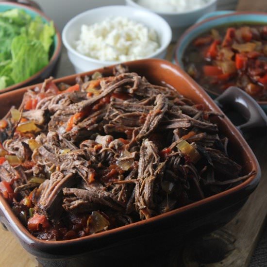 Machaca – Slow Cooker Beef Brisket