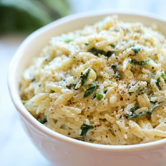 Parmesan and Spinach Orzo