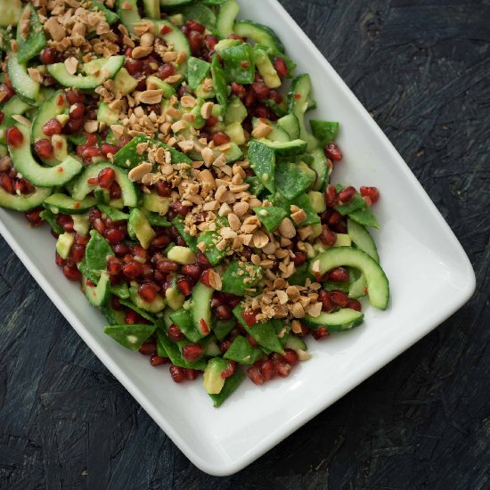 Spicy salad with pomegranate