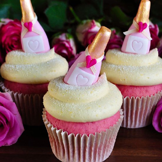 Pink Champagne Cupcakes