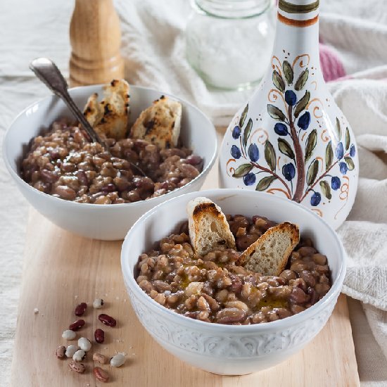 Tuscan Soup with Farro and Beans