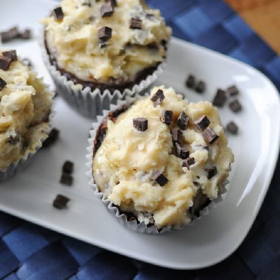 Chocolate Chip Cookie Dough Cupcake