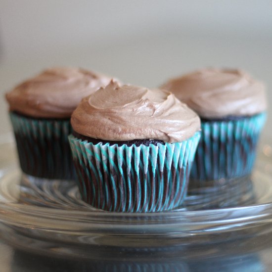 Chocolate “Cream Cheese” Cupcakes