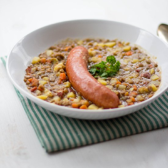 Lentil Soup with Sausage