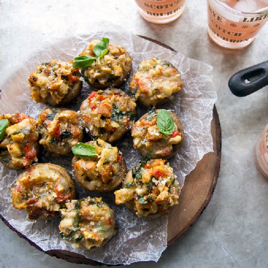 Bruschetta Stuffed Mushrooms