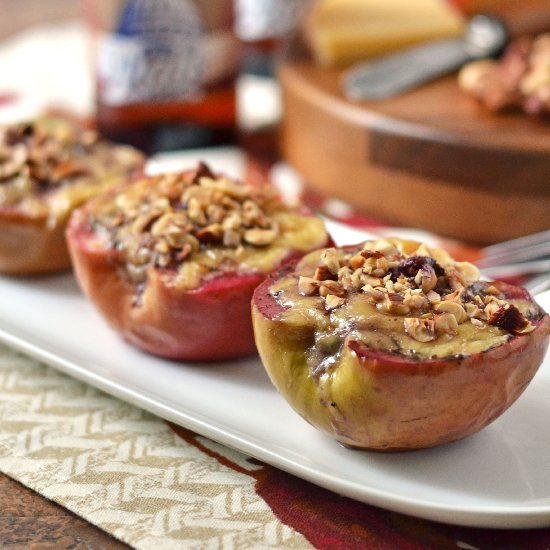 Edam Baked Apples with Nuts