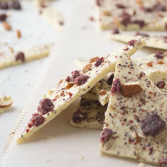 Raspberry Tea Almond Bark