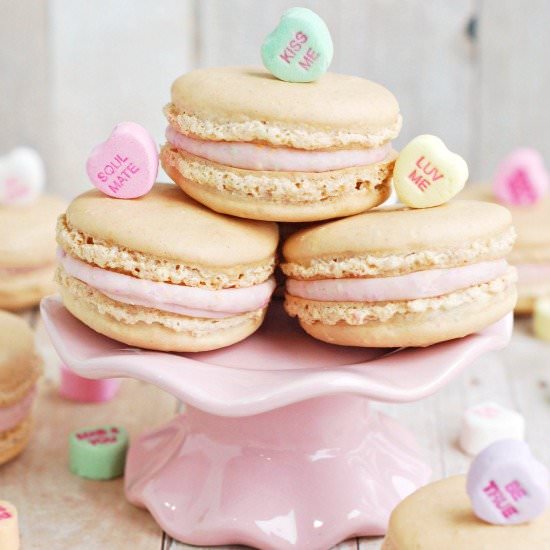 Conversation Heart Macarons