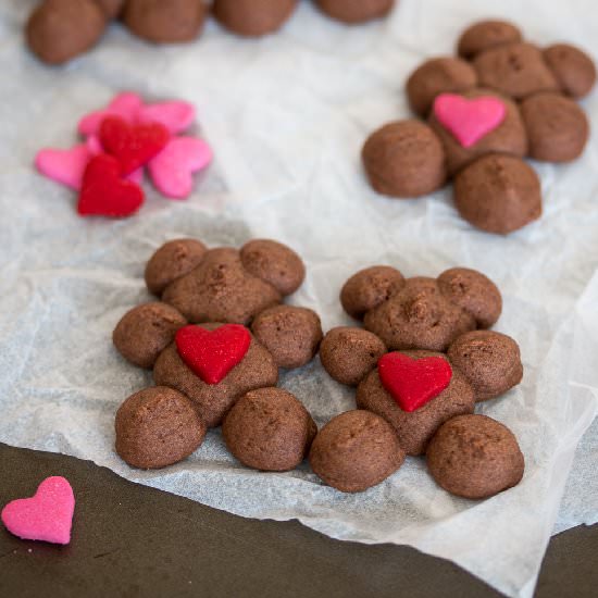 Chocolate Raspberry Spritz Cookies