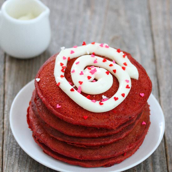 Red Velvet Pancakes