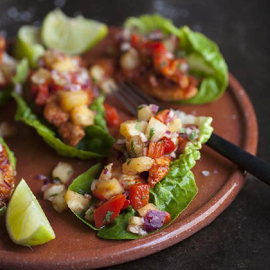 Lettuce tacos, chipotle chicken