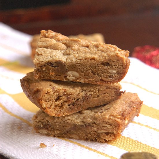 Malted Peanut Butter Blondies