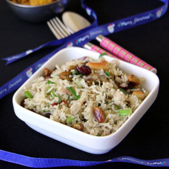 Cranberry nut pulav / rice